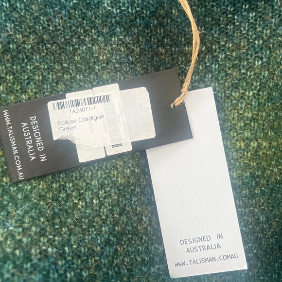 NWT Talisman Eclipse Green Ombre Open Front Midi Length Cardigan One Size - Picture 10 of 12